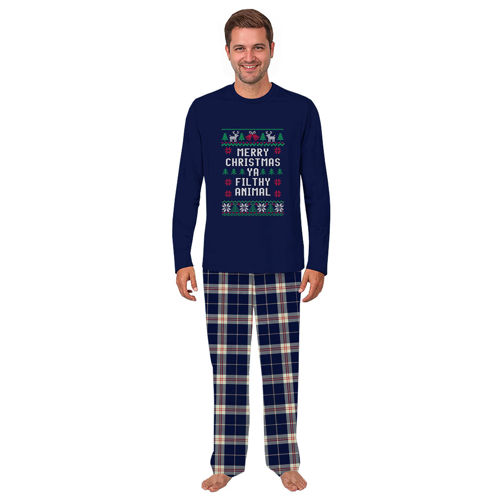 Merry Christmas Ya Filthy Animal Family Pajamas With Pockets