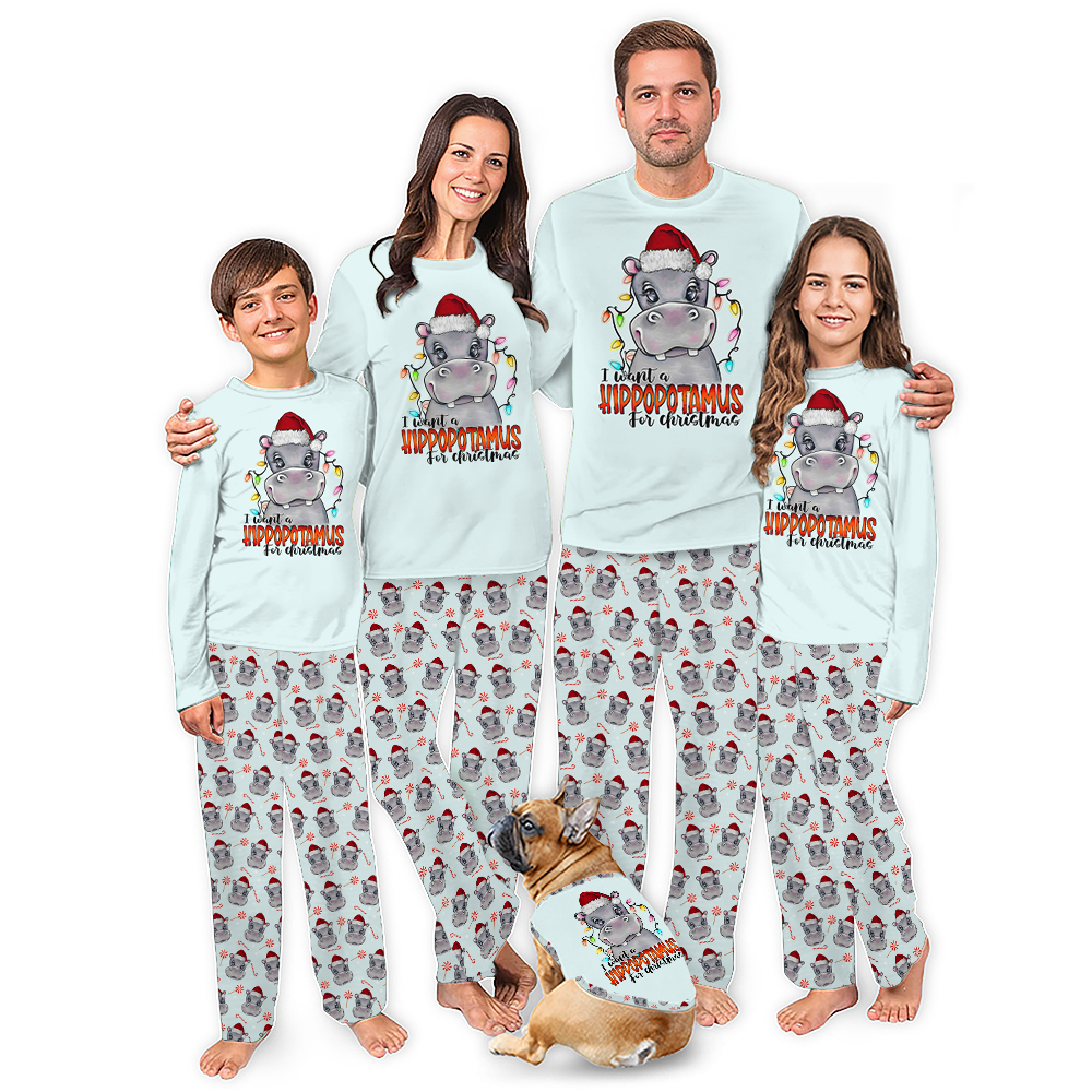 I Want A Hippopotamus For Christmas Pajamas Matching Family I Want A Hippopotamus For Christmas Pajamas Matching Family
