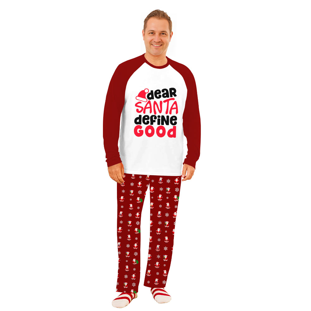 Dear Santa Define Good Matching Family Christmas Pajamas Dear Santa Define Good Matching Family Christmas Pajamas