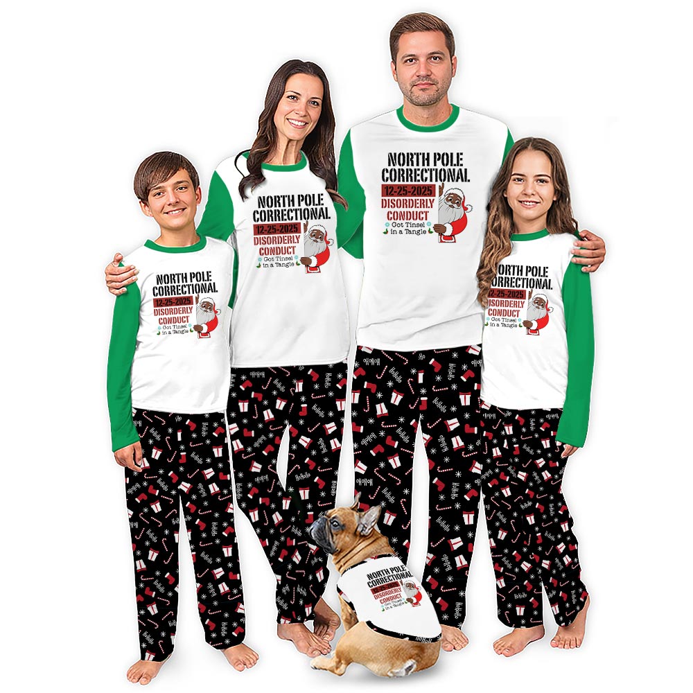 Black Santa Matching Christmas Pajamas Plus Size Up To 6XL Black Santa Matching Christmas Pajamas Plus Size Up To 6XL