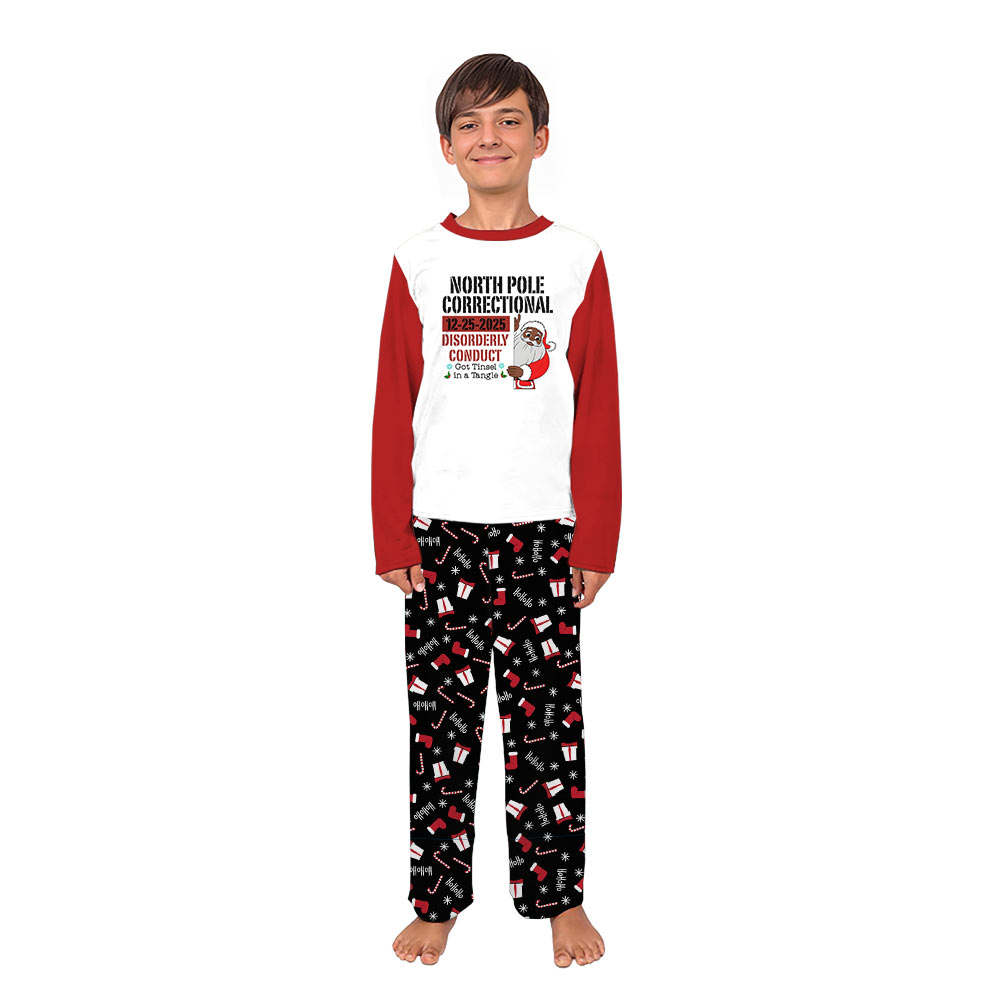 Black Santa Matching Christmas Pajamas Plus Size Up To 6XL Black Santa Matching Christmas Pajamas Plus Size Up To 6XL