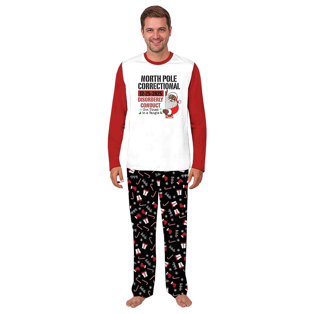 Black Santa Matching Christmas Pajamas Plus Size Up To 6XL Black Santa Matching Christmas Pajamas Plus Size Up To 6XL