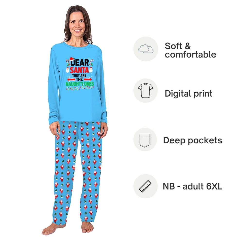 Dear Santa They're The Naughty Christmas Pajamas Matching Family Dear Santa They're The Naughty Christmas Pajamas Matching Family