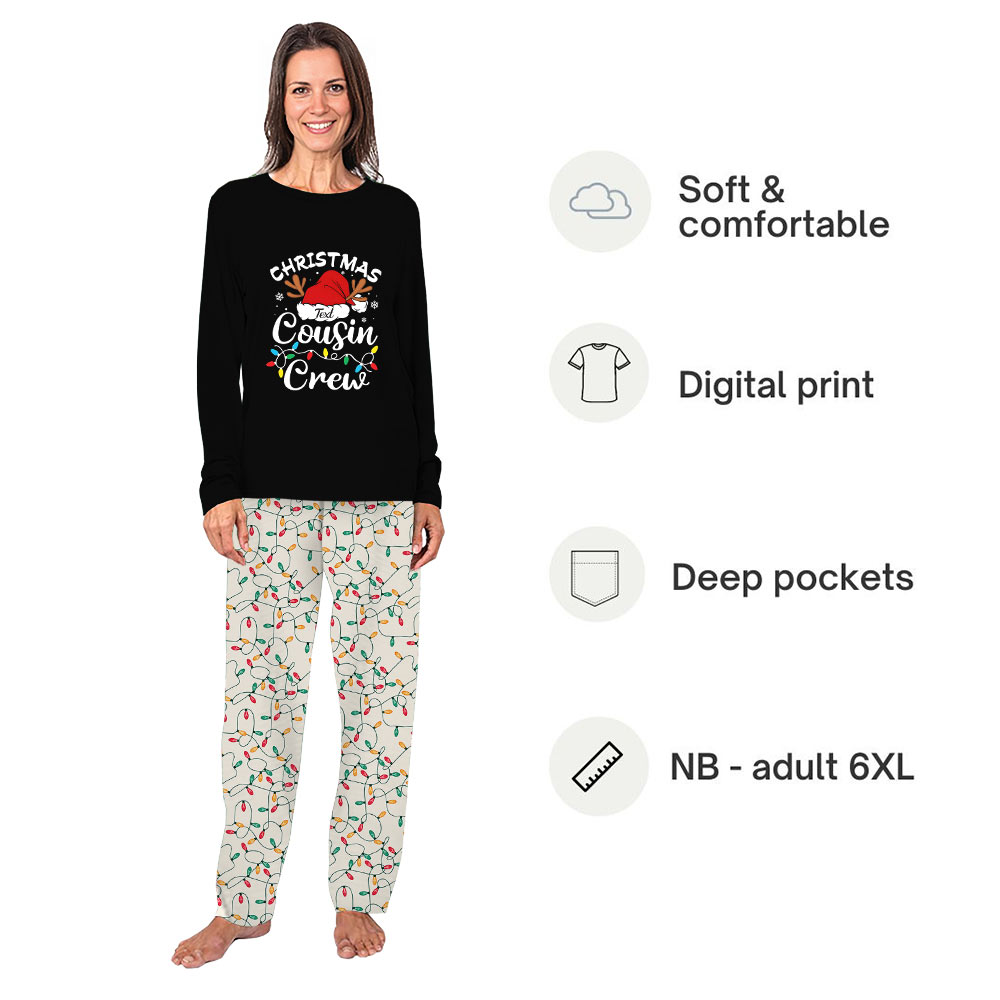 Personalized Matching Cousin Christmas Pajamas With Names Personalized Matching Cousin Christmas Pajamas With Names