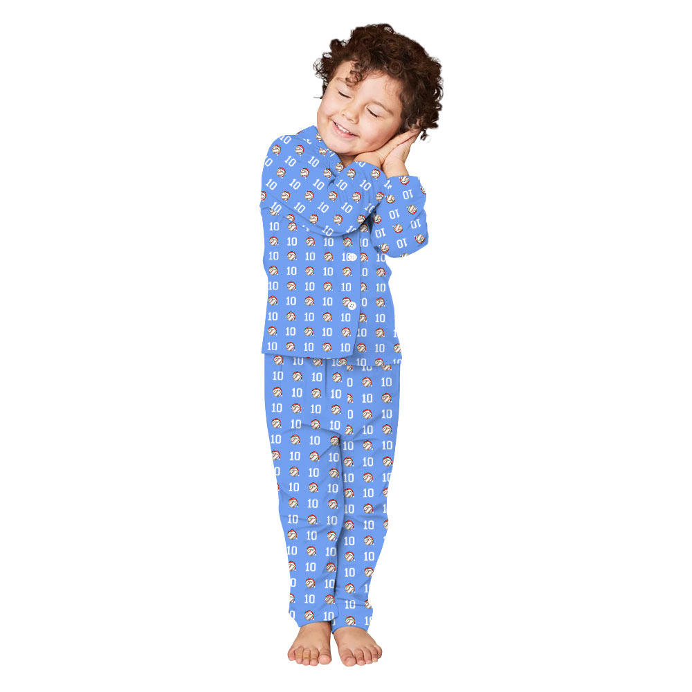 Personalized Baseball Button Up Matching Family Christmas Pajamas Personalized Baseball Button Up Matching Family Christmas Pajamas