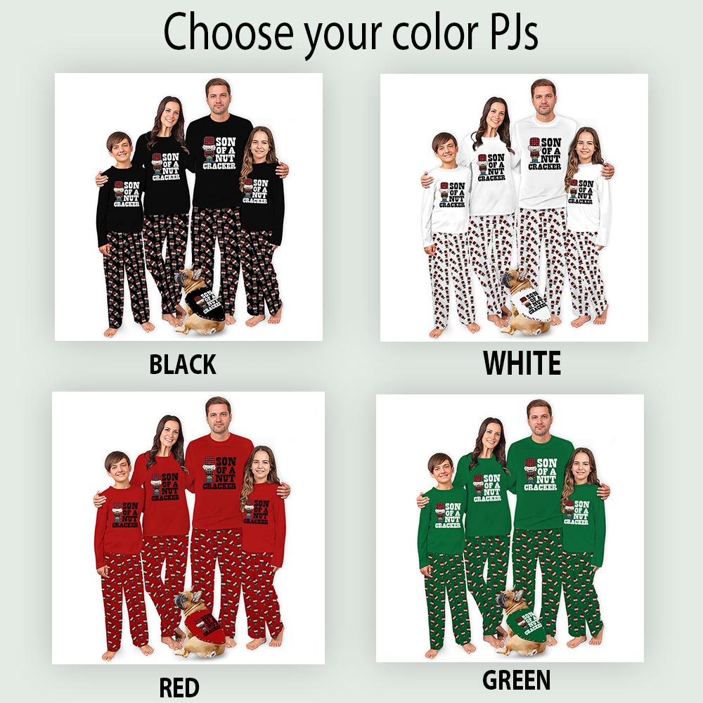 Son Of A Nut Cracker Matching Family Christmas Pajamas Black Son Of A Nut Cracker Matching Family Christmas Pajamas Black