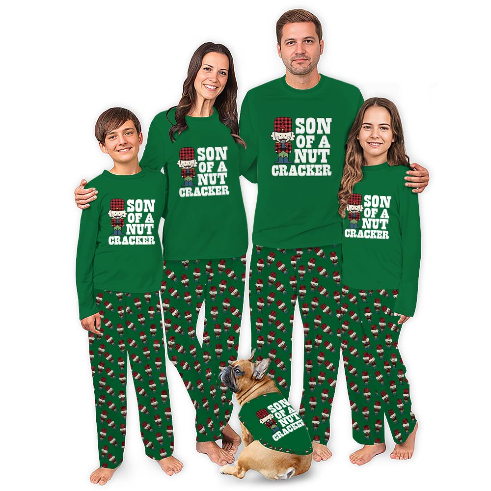 Son Of A Nut Cracker Matching Family Christmas Pajamas Black Son Of A Nut Cracker Matching Family Christmas Pajamas Black