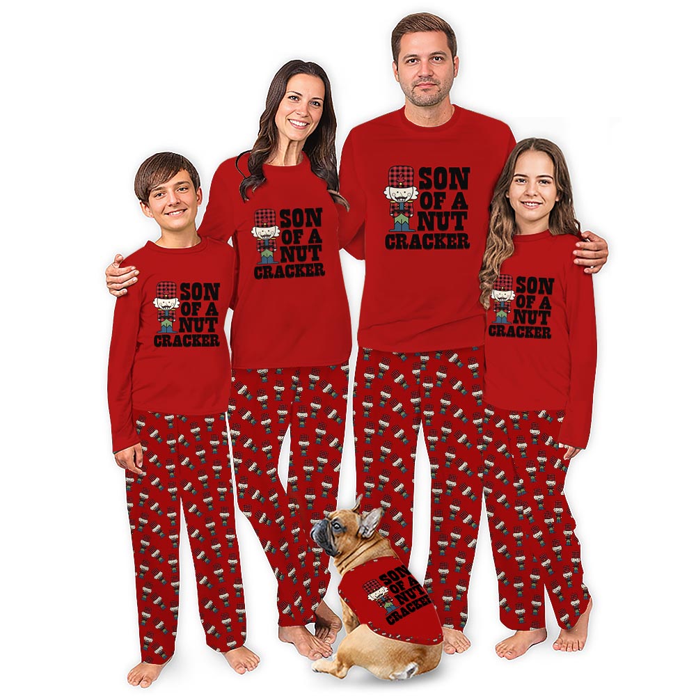 Son Of A Nut Cracker Matching Family Christmas Pajamas Black Son Of A Nut Cracker Matching Family Christmas Pajamas Black