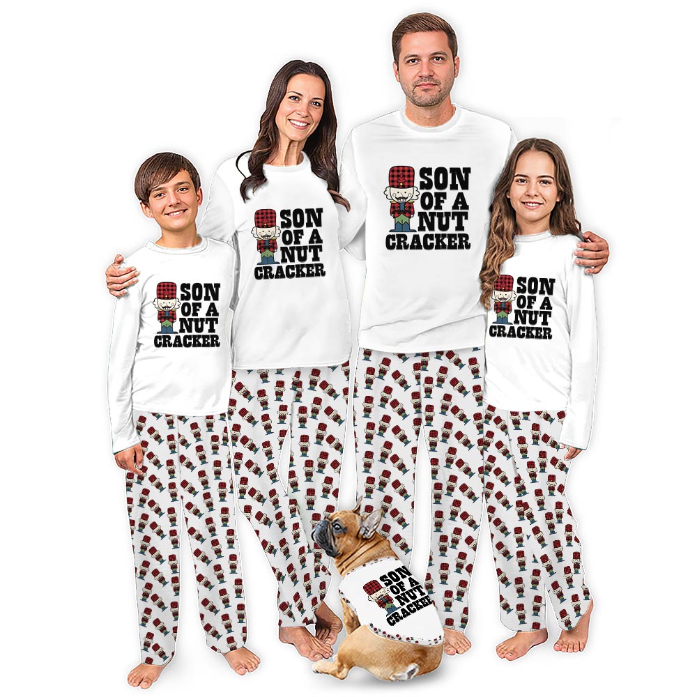 Son Of A Nut Cracker Matching Family Christmas Pajamas Black Son Of A Nut Cracker Matching Family Christmas Pajamas Black