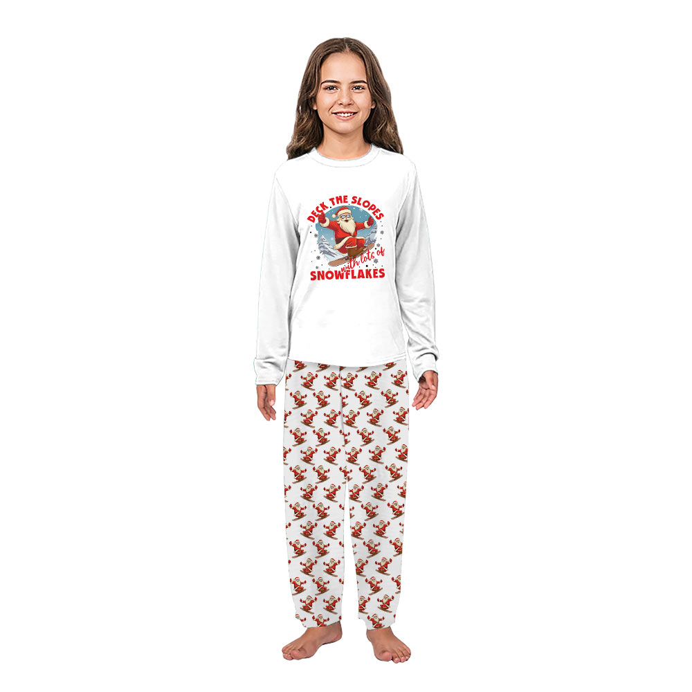 Snowboarding Christmas Matching Family Jammies With Pockets Snowboarding Christmas Matching Family Jammies With Pockets