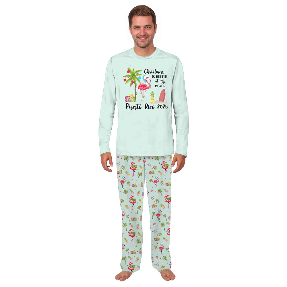 Tropical Christmas Vibes Pajamas For The Whole Family