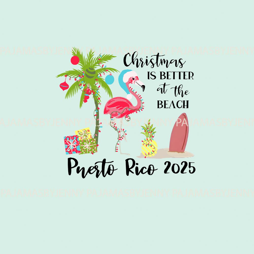 Tropical Christmas Vibes Pajamas For The Whole Family