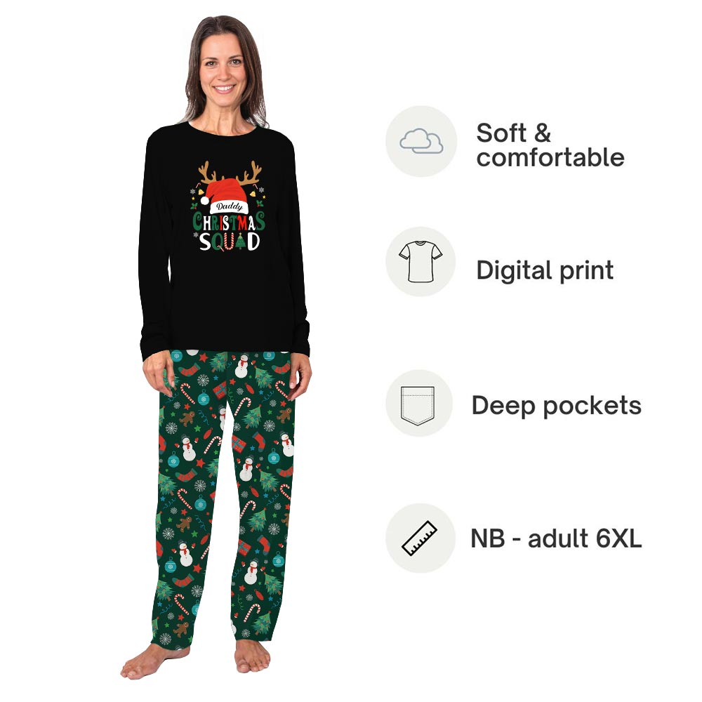Cute Christmas Squad Custom Holiday Jammies Cute Christmas Squad Custom Holiday Jammies