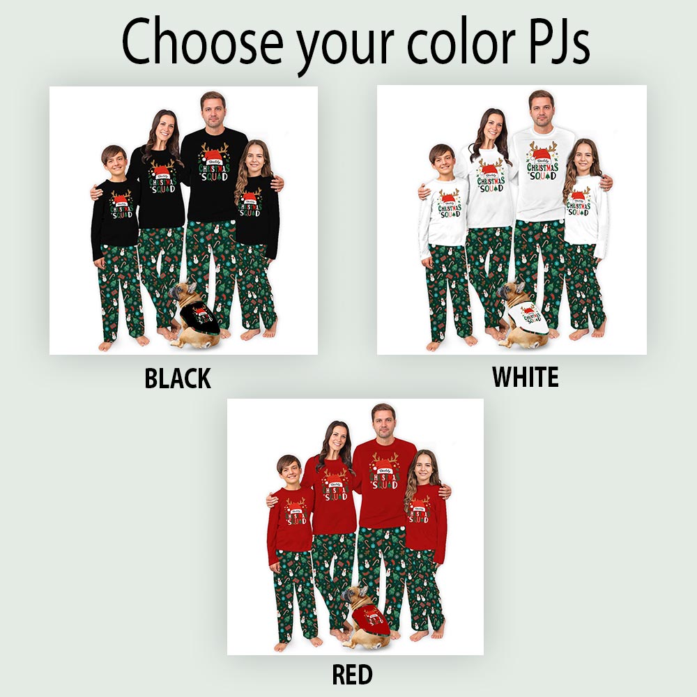 Cute Christmas Squad Custom Holiday Jammies Cute Christmas Squad Custom Holiday Jammies
