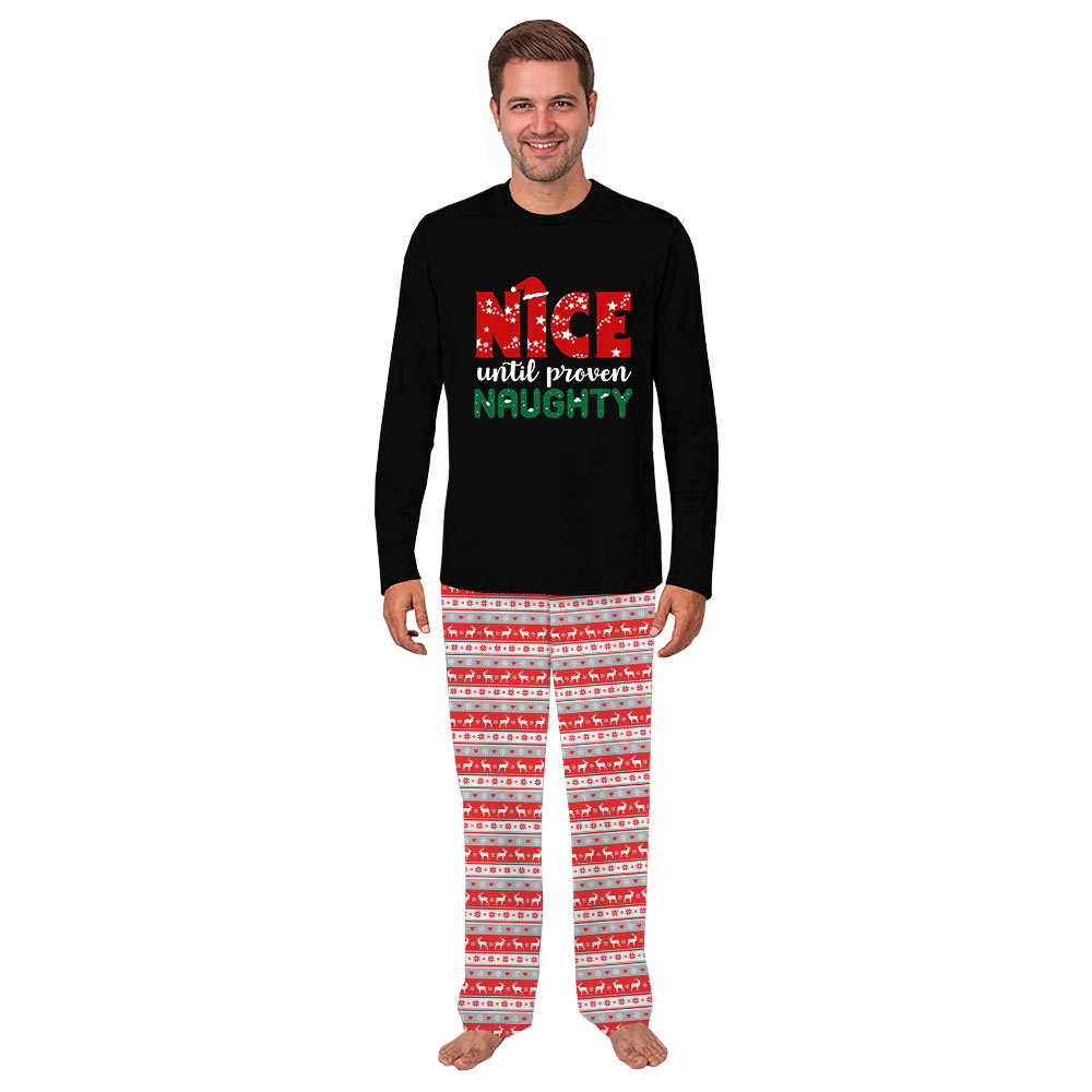 Nice Until Proven Naughty Xmas Pajamas Matching All Sizes Nice Until Proven Naughty Xmas Pajamas Matching All Sizes