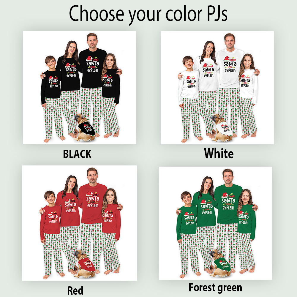 Cute Christmas Matching Pajama Sets Saying Dear Santa I Can Explain Cute Christmas Matching Pajama Sets Saying Dear Santa I Can Explain