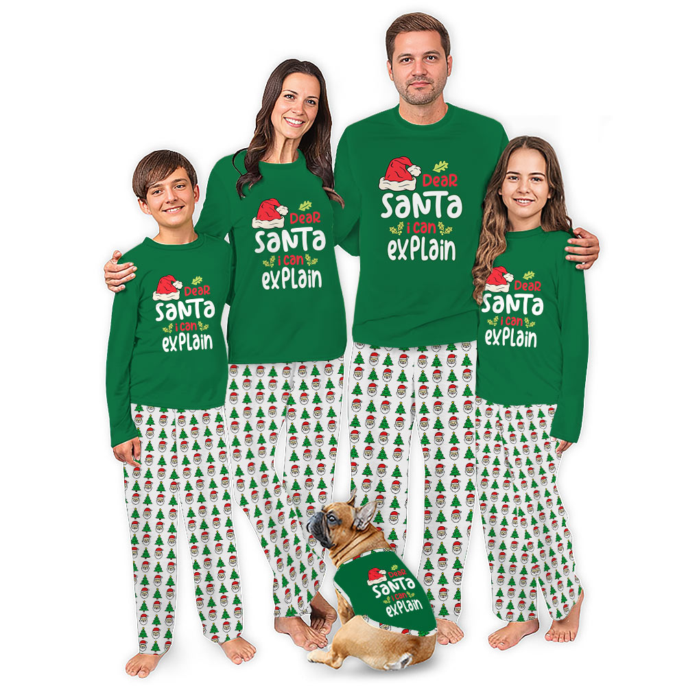 Cute Christmas Matching Pajama Sets Saying Dear Santa I Can Explain Cute Christmas Matching Pajama Sets Saying Dear Santa I Can Explain