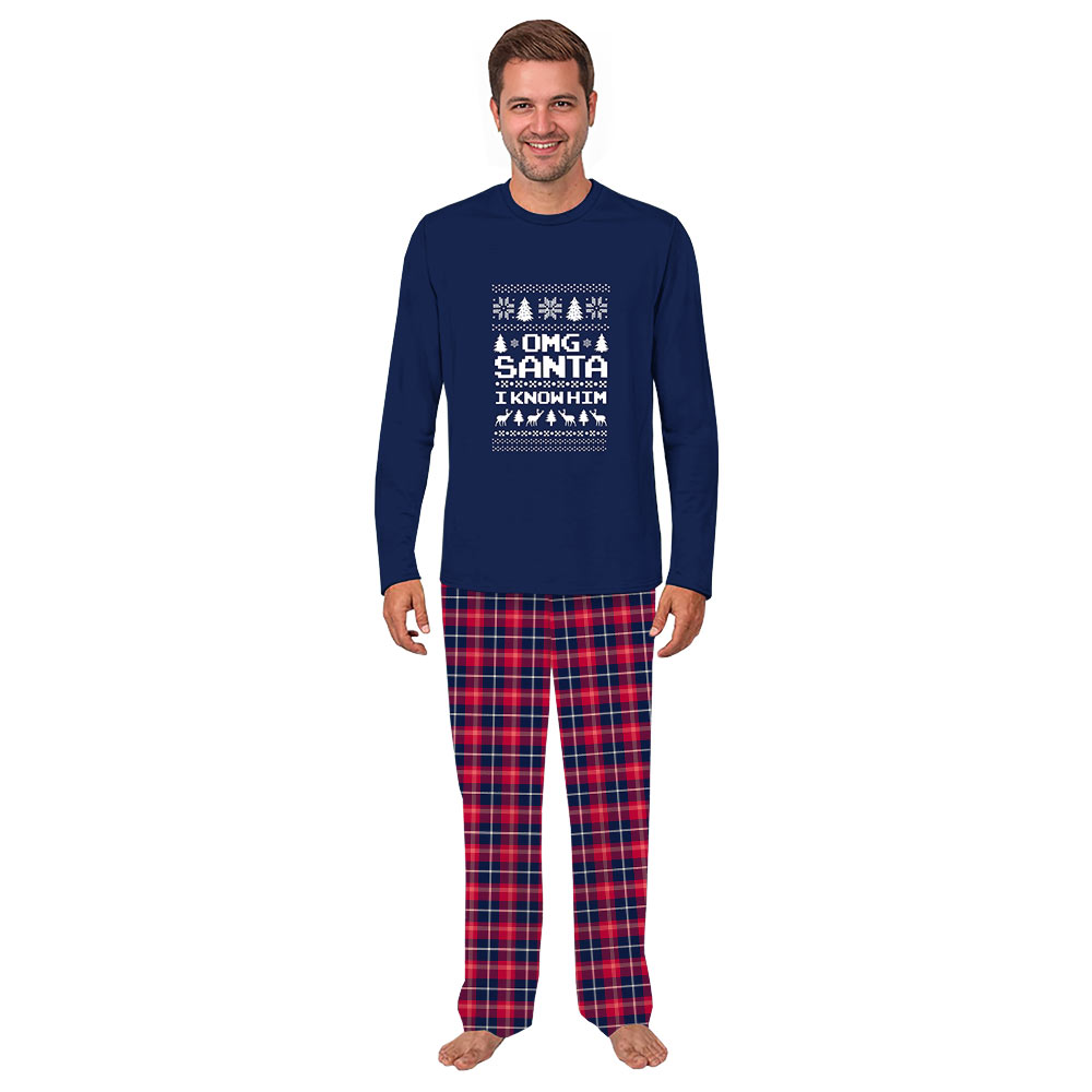 Omg Santa I Know Him Family Sleepwear Christmas With Pockets Omg Santa I Know Him Family Sleepwear Christmas With Pockets