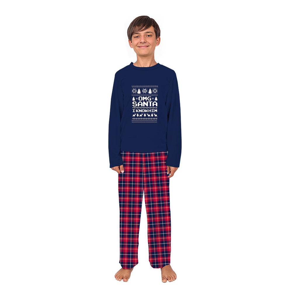 Omg Santa I Know Him Family Sleepwear Christmas With Pockets Omg Santa I Know Him Family Sleepwear Christmas With Pockets