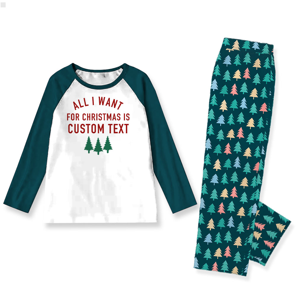 Personalized Xmas Pajamas Saying All I Want For Christmas Is U Personalized Xmas Pajamas Saying All I Want For Christmas Is U