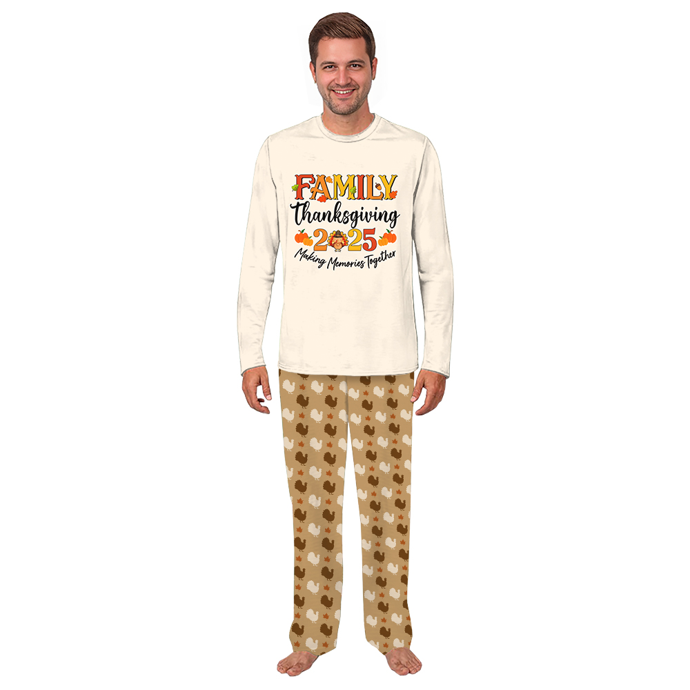 Family Thanksgiving 2025 Making Memories Together Matching Family Jammies