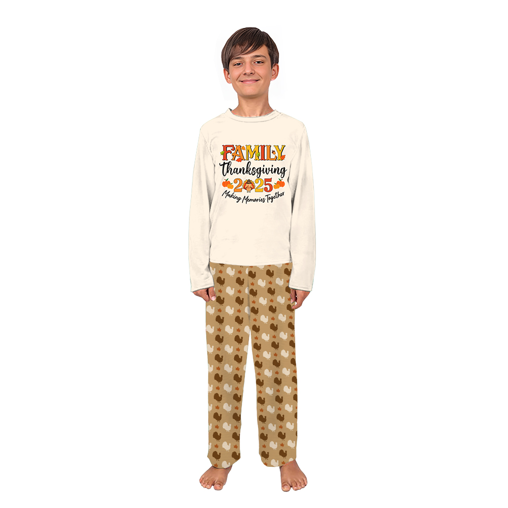 Family Thanksgiving 2025 Making Memories Together Matching Family Jammies