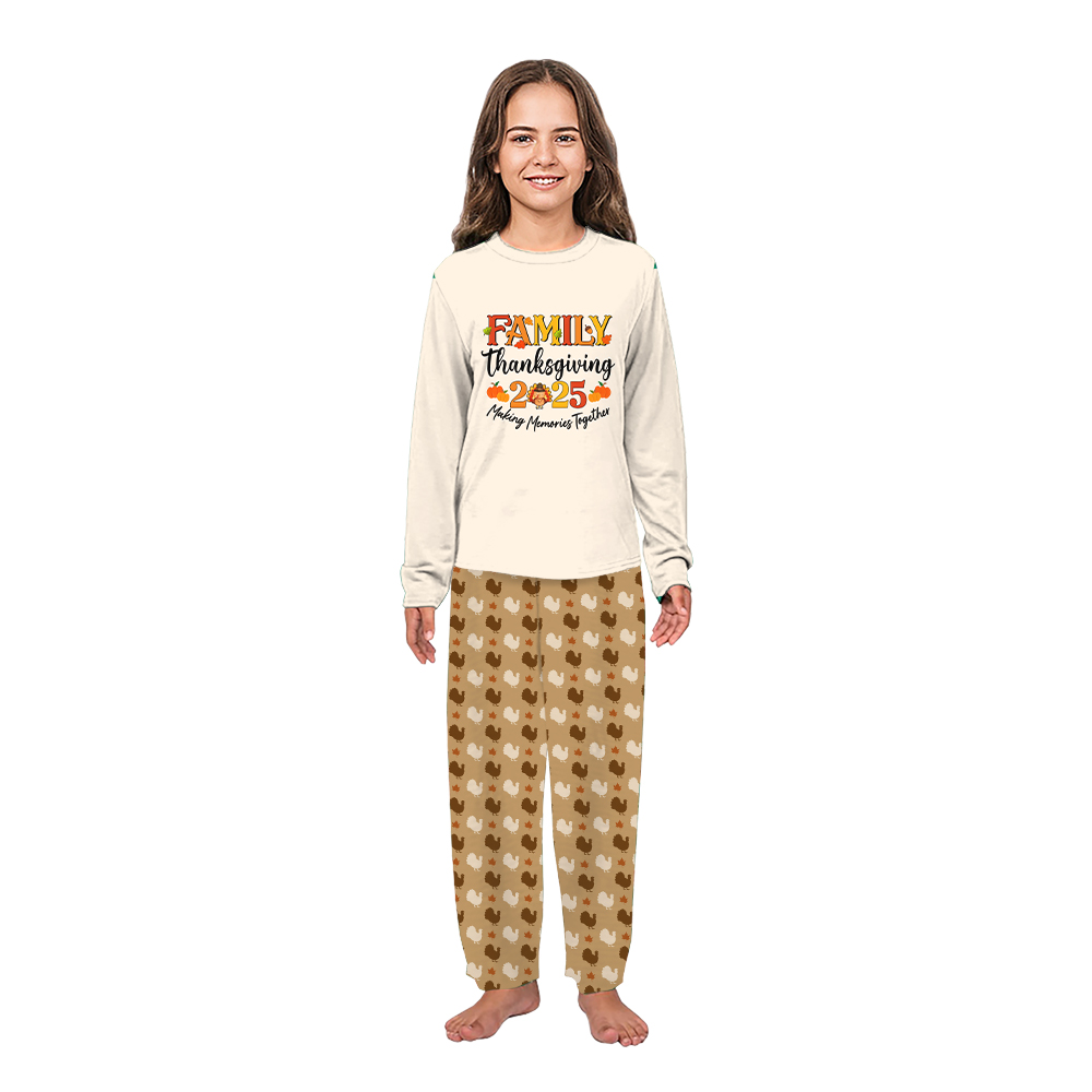 Family Thanksgiving 2025 Making Memories Together Matching Family Jammies