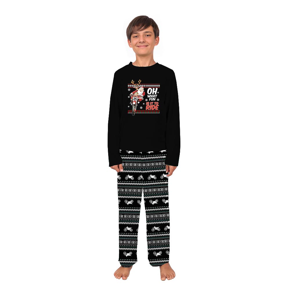 Oh What Fun To Ride Santa and Reindeer Plus Size Christmas Pajamas Oh What Fun To Ride Santa and Reindeer Plus Size Christmas Pajamas