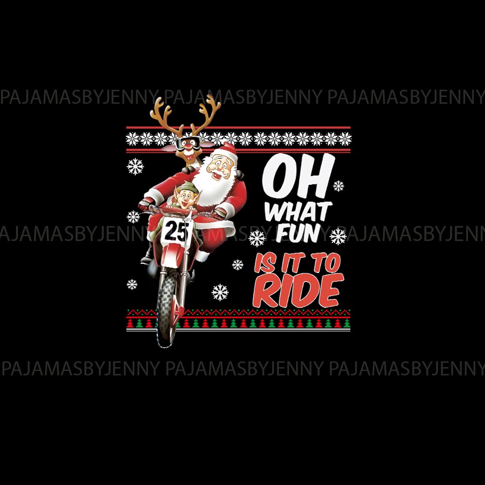 Oh What Fun To Ride Santa and Reindeer Plus Size Christmas Pajamas Oh What Fun To Ride Santa and Reindeer Plus Size Christmas Pajamas