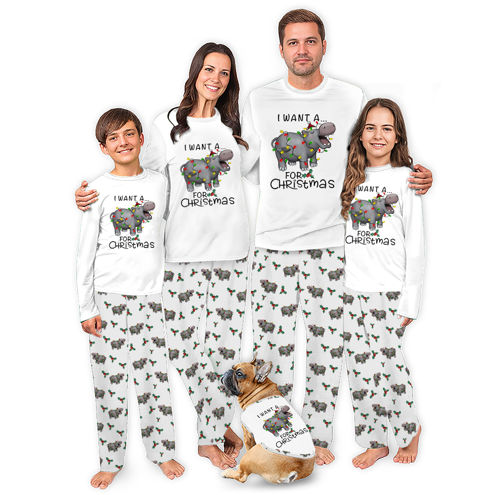 I Want A Hippopotamus For Christmas Pajamas Matching Family All Size I Want A Hippopotamus For Christmas Pajamas Matching Family All Size