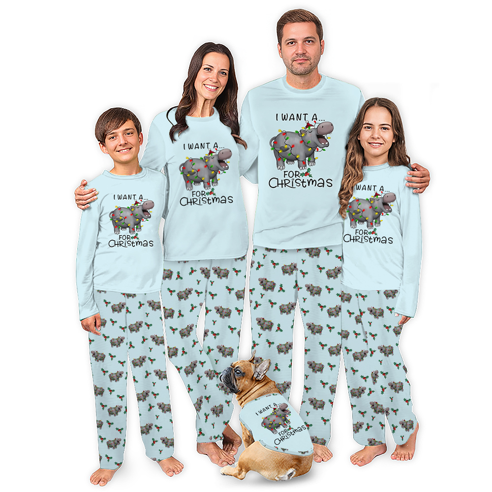 I Want A Hippopotamus For Christmas Pajamas Matching Family All Size I Want A Hippopotamus For Christmas Pajamas Matching Family All Size