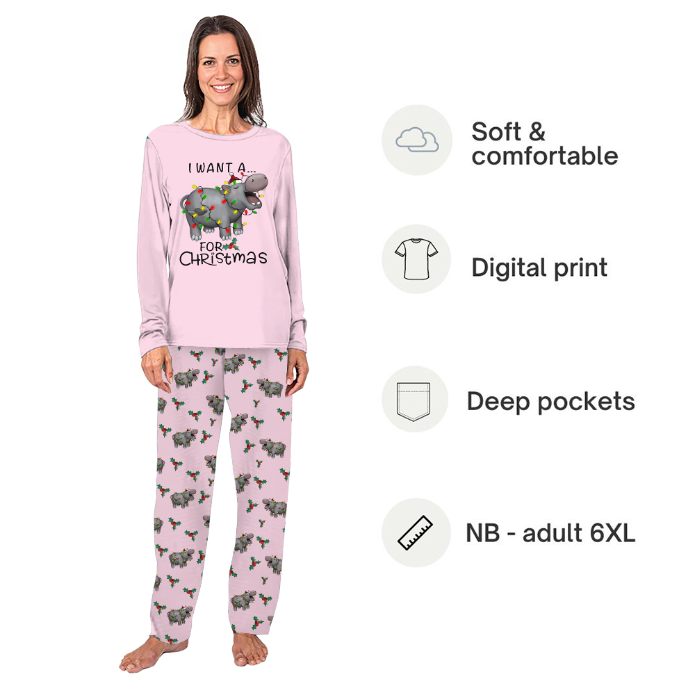 I Want A Hippopotamus For Christmas Pajamas Matching Family All Size I Want A Hippopotamus For Christmas Pajamas Matching Family All Size