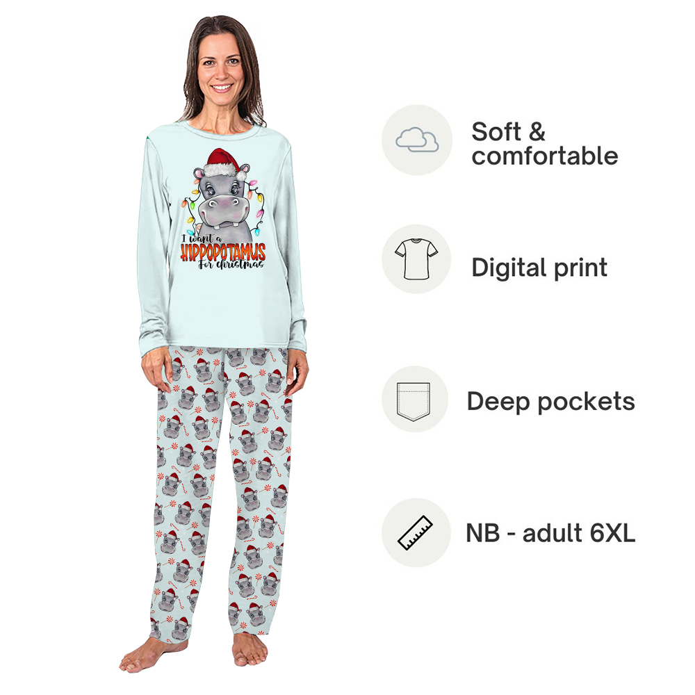 I Want A Hippopotamus For Christmas Pajamas Matching Family I Want A Hippopotamus For Christmas Pajamas Matching Family