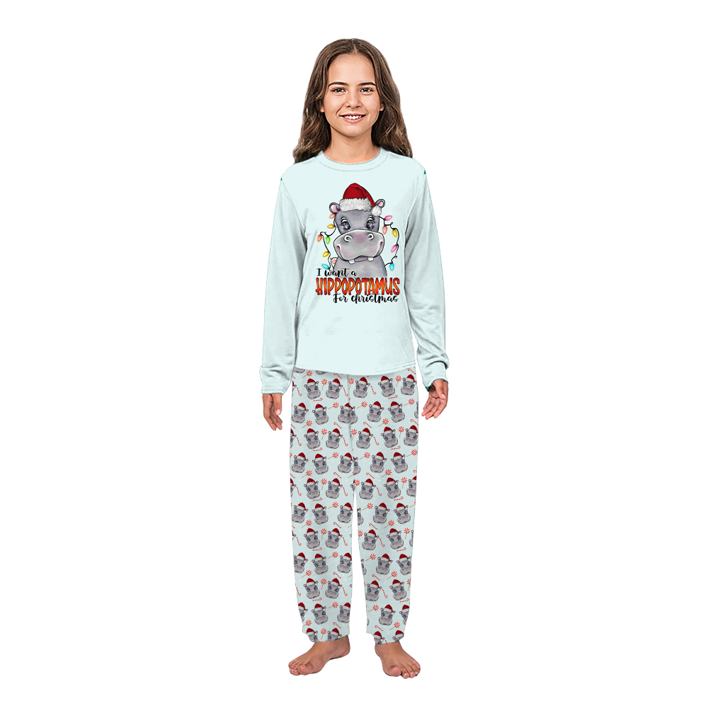 I Want A Hippopotamus For Christmas Pajamas Matching Family I Want A Hippopotamus For Christmas Pajamas Matching Family