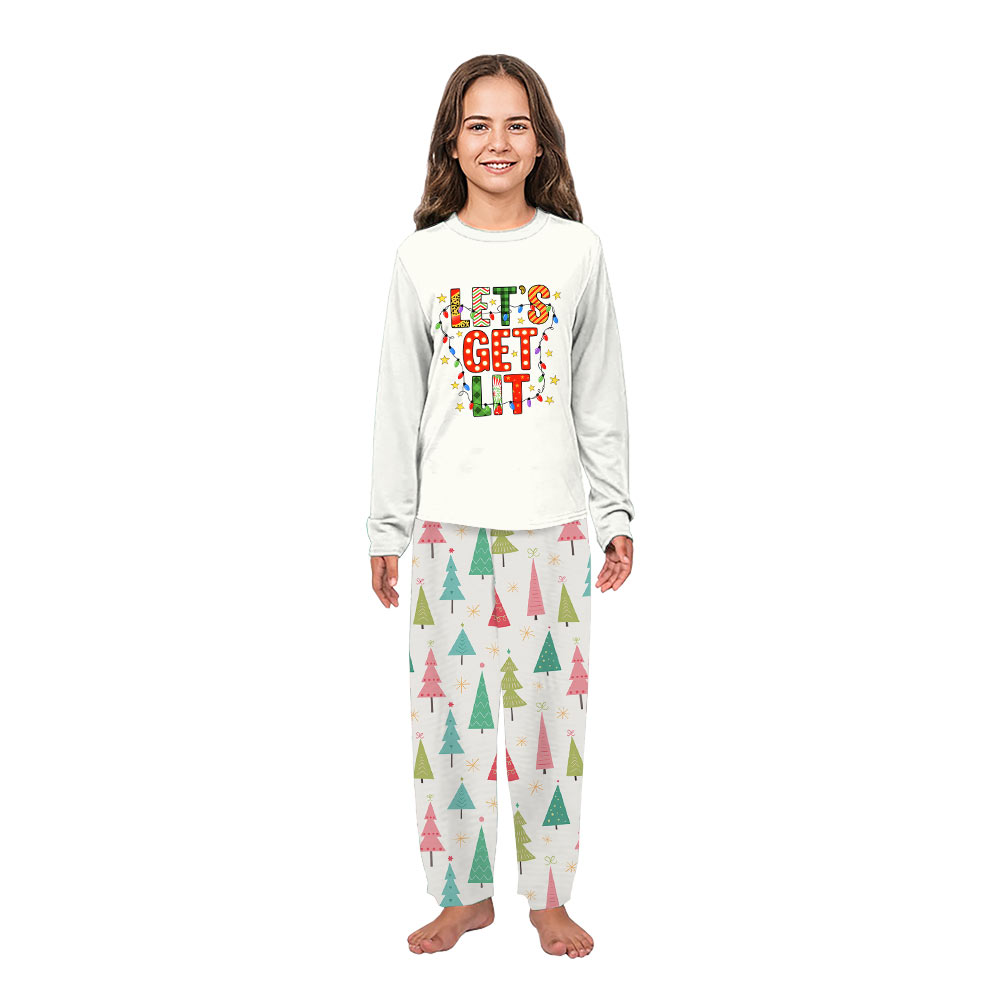 Christmas Lets Get Lit Pajamas In Beige With Full Sizes Guaranteed Christmas Lets Get Lit Pajamas In Beige With Full Sizes Guaranteed
