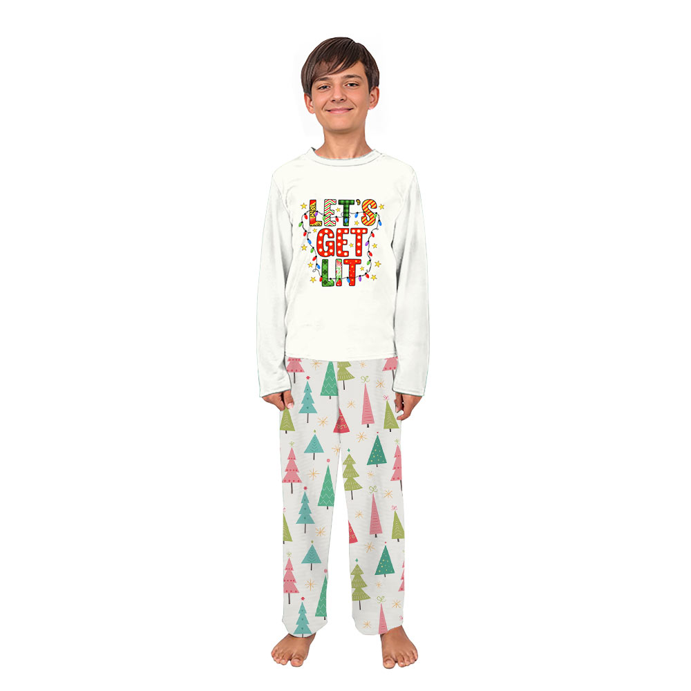 Christmas Lets Get Lit Pajamas In Beige With Full Sizes Guaranteed Christmas Lets Get Lit Pajamas In Beige With Full Sizes Guaranteed