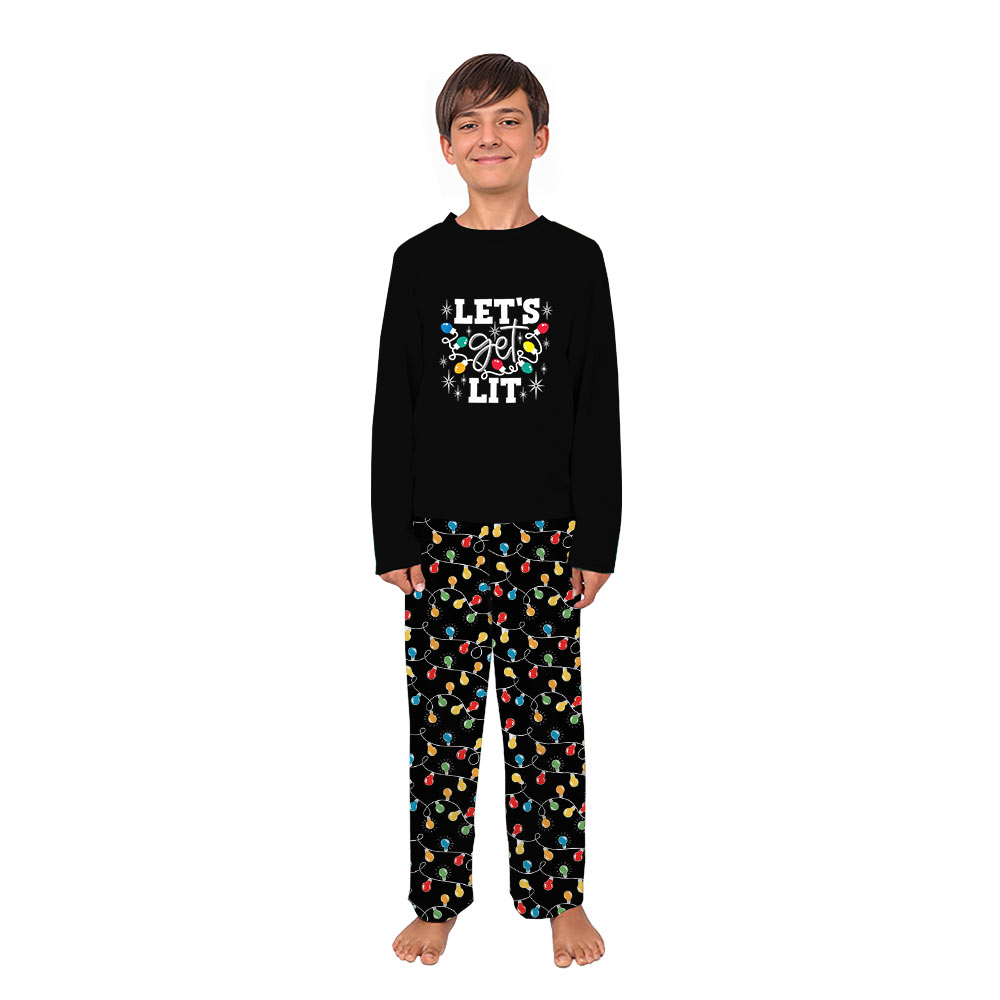 Lets Get Lit Christmas Pajamas For Team And Group With Handy Pockets Lets Get Lit Christmas Pajamas For Team And Group With Handy Pockets
