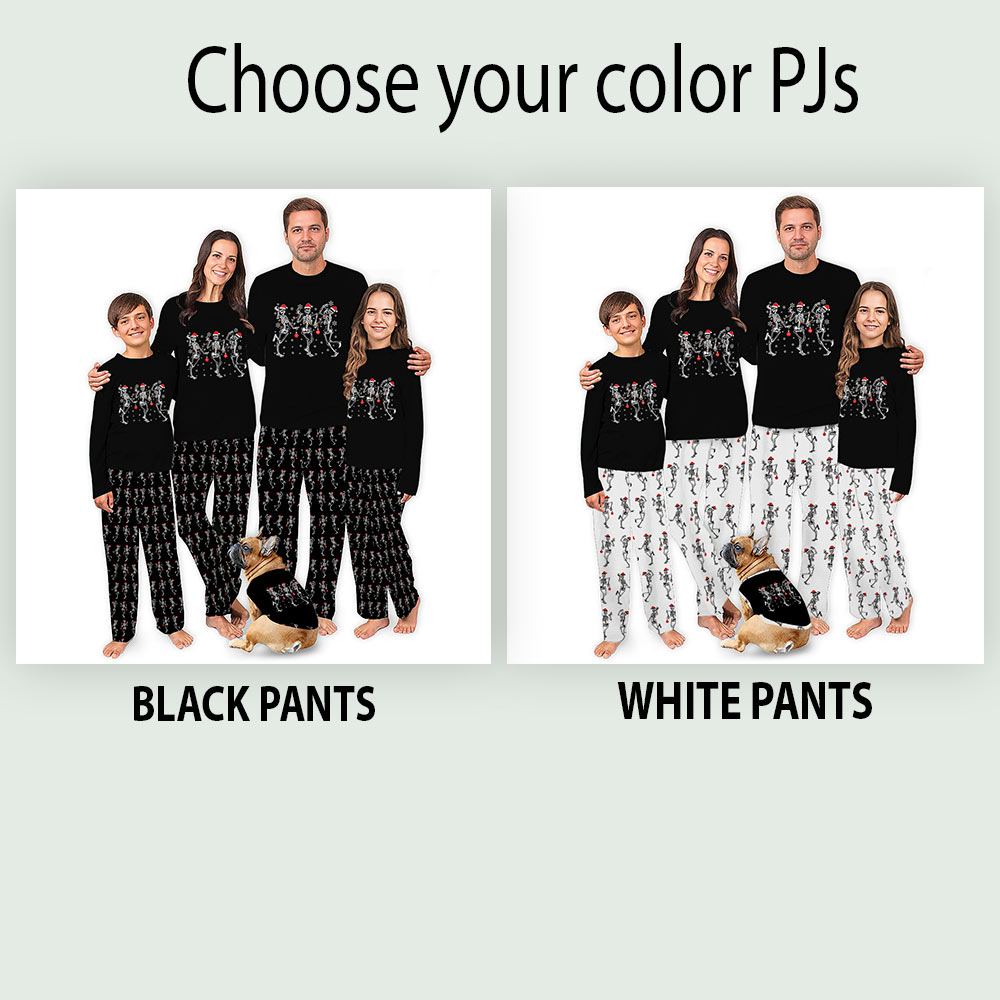 Christmas Family Skeleton Pajamas With Handy Pockets For Festive Scary Vibe Christmas Family Skeleton Pajamas With Handy Pockets For Festive Scary Vibe