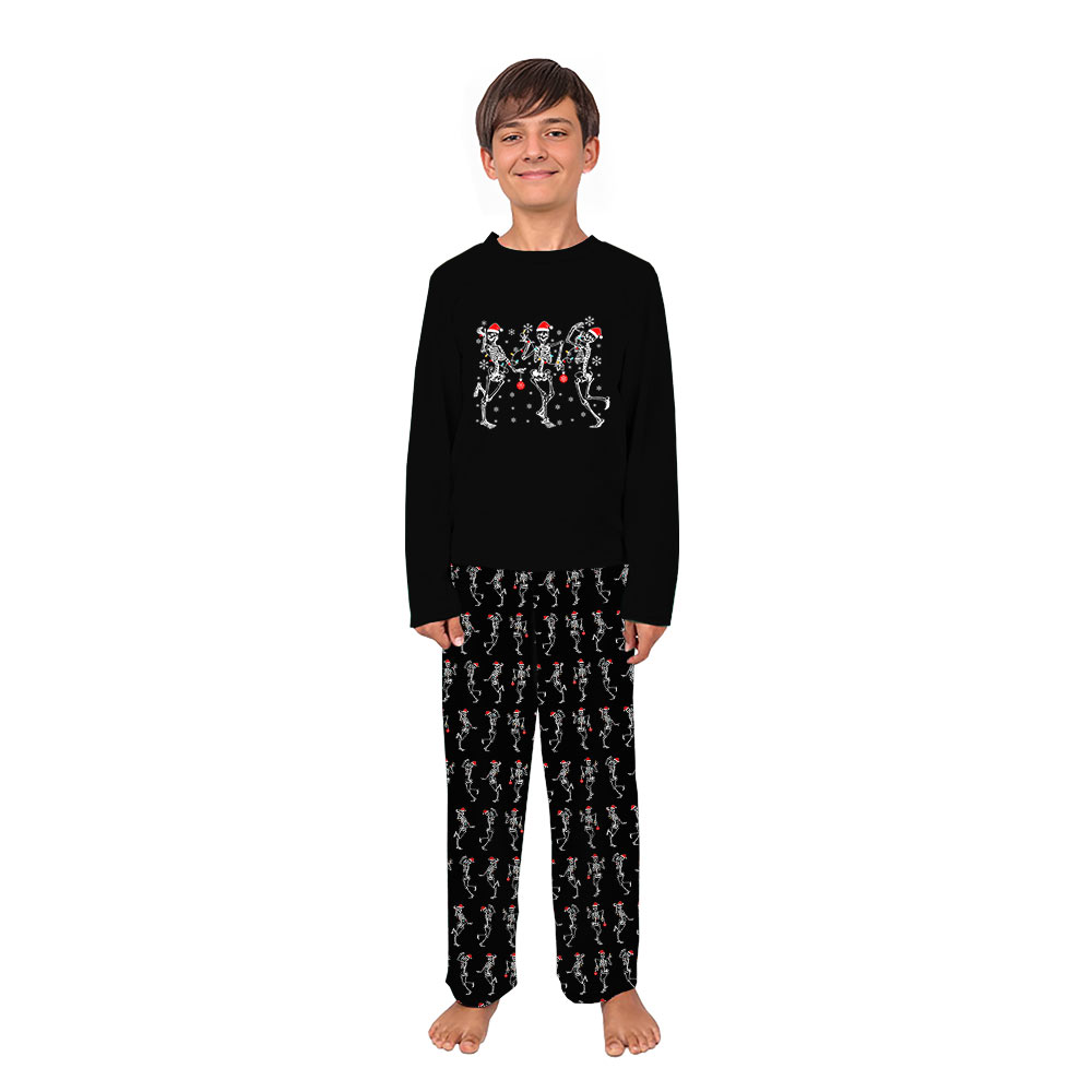 Christmas Family Skeleton Pajamas With Handy Pockets For Festive Scary Vibe Christmas Family Skeleton Pajamas With Handy Pockets For Festive Scary Vibe