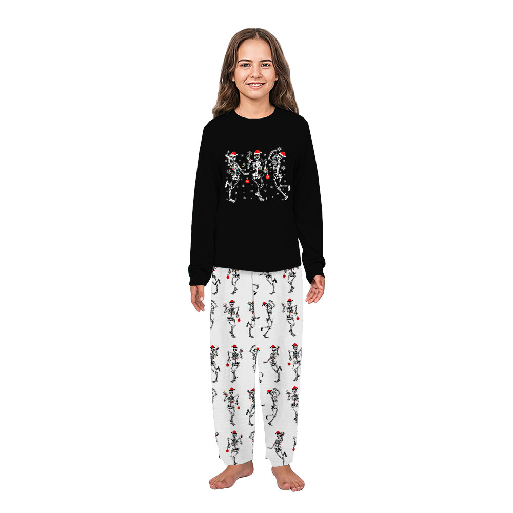 Christmas Family Skeleton Pajamas With Handy Pockets For Festive Scary Vibe Christmas Family Skeleton Pajamas With Handy Pockets For Festive Scary Vibe