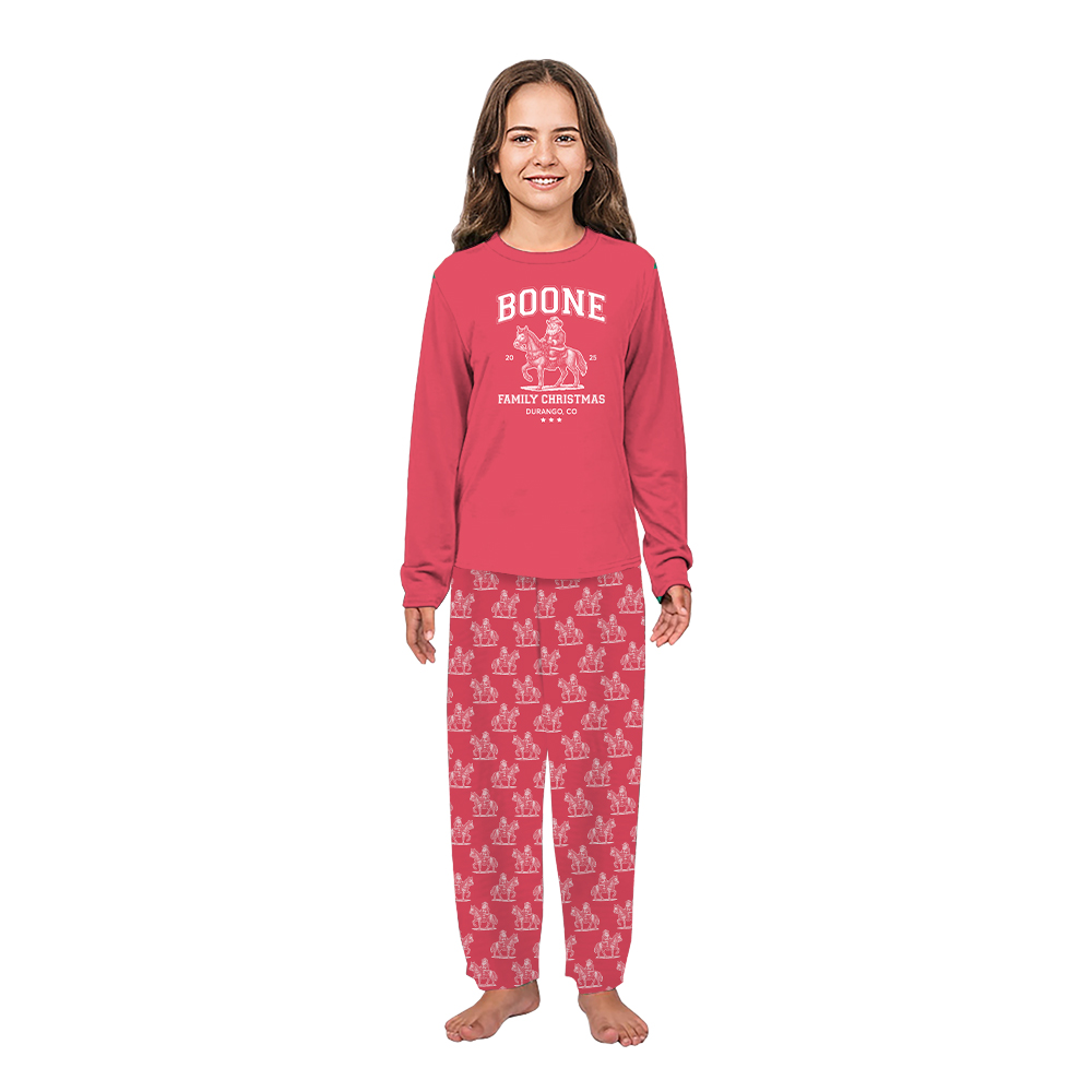 Custom Cowboy Santa Western Family Pajamas Matching Christmas Custom Cowboy Santa Western Family Pajamas Matching Christmas