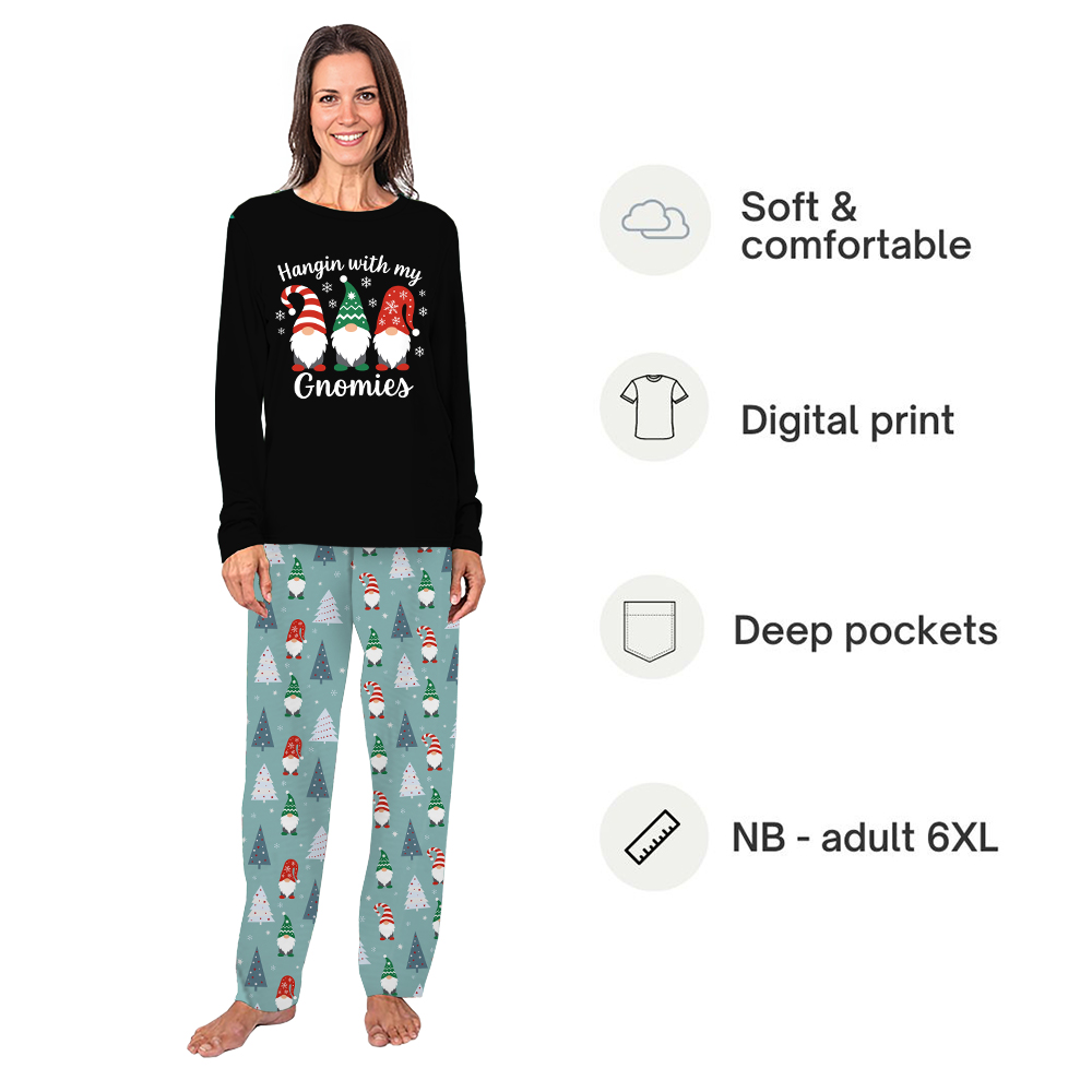 Hangin With My Gnomies Funny Gnome Christmas Pajamas Hangin With My Gnomies Funny Gnome Christmas Pajamas