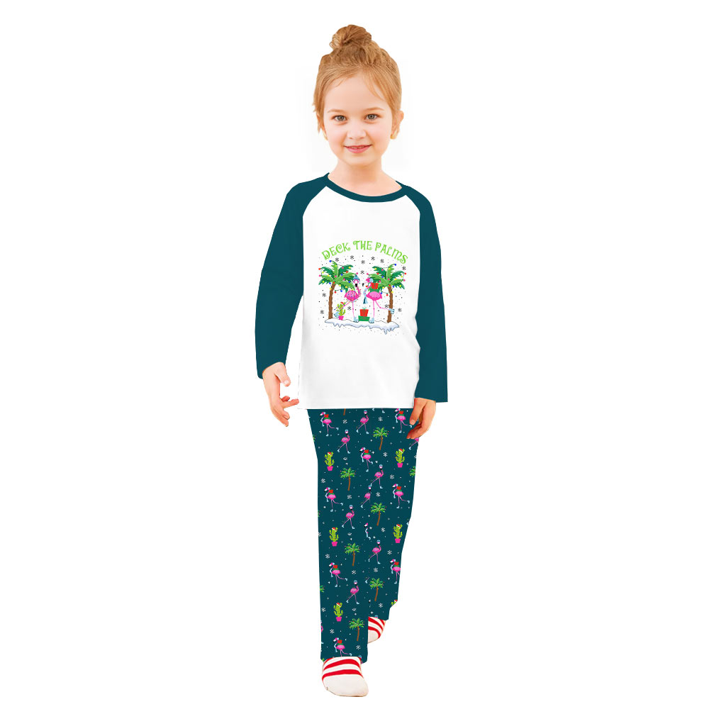 Flamingo Matching Family Holiday Pajamas With Handy Pockets
