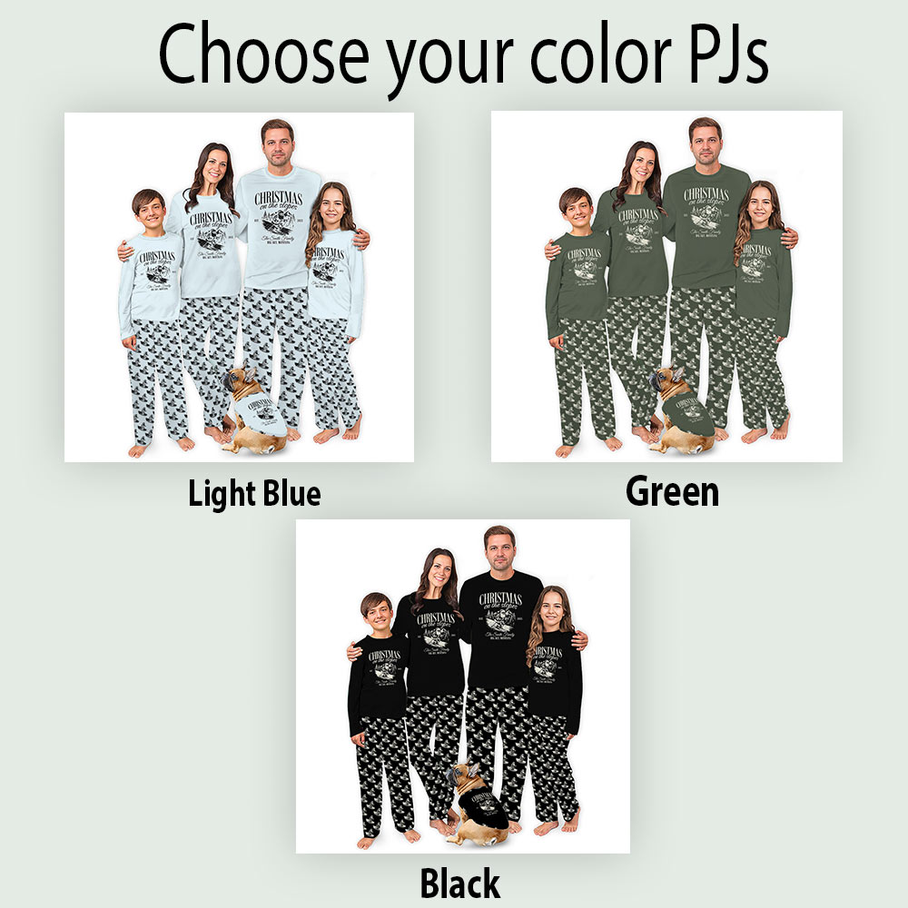 Personalized Christmas Ski Print Pajamas With Guaranteed Fitting For The Whole Crew Personalized Christmas Ski Print Pajamas With Guaranteed Fitting For The Whole Crew
