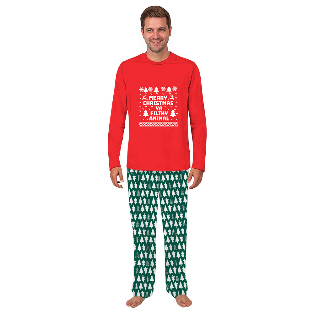 Home Alone Family Pajamas With Festive Saying Merry Christmas Ya Filthy Animals Home Alone Family Pajamas With Festive Saying Merry Christmas Ya Filthy Animals