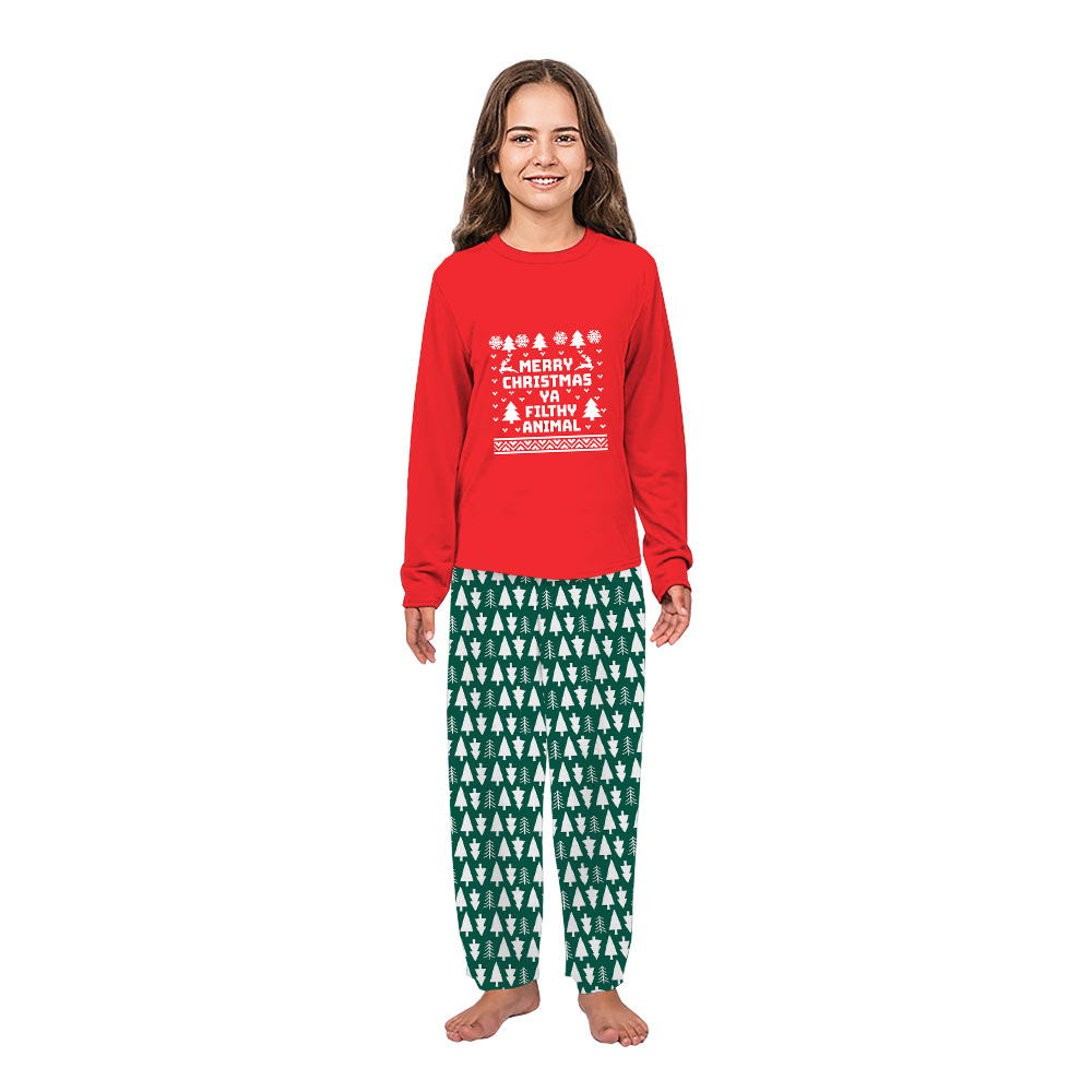 Home Alone Family Pajamas With Festive Saying Merry Christmas Ya Filthy Animals Home Alone Family Pajamas With Festive Saying Merry Christmas Ya Filthy Animals