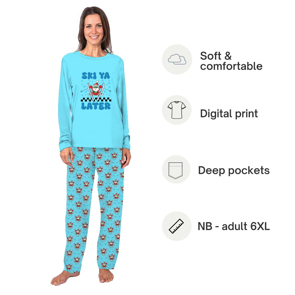 Ski Ya Later Christmas Family Vacation Plus Size Family Pajamas Ski Ya Later Christmas Family Vacation Plus Size Family Pajamas