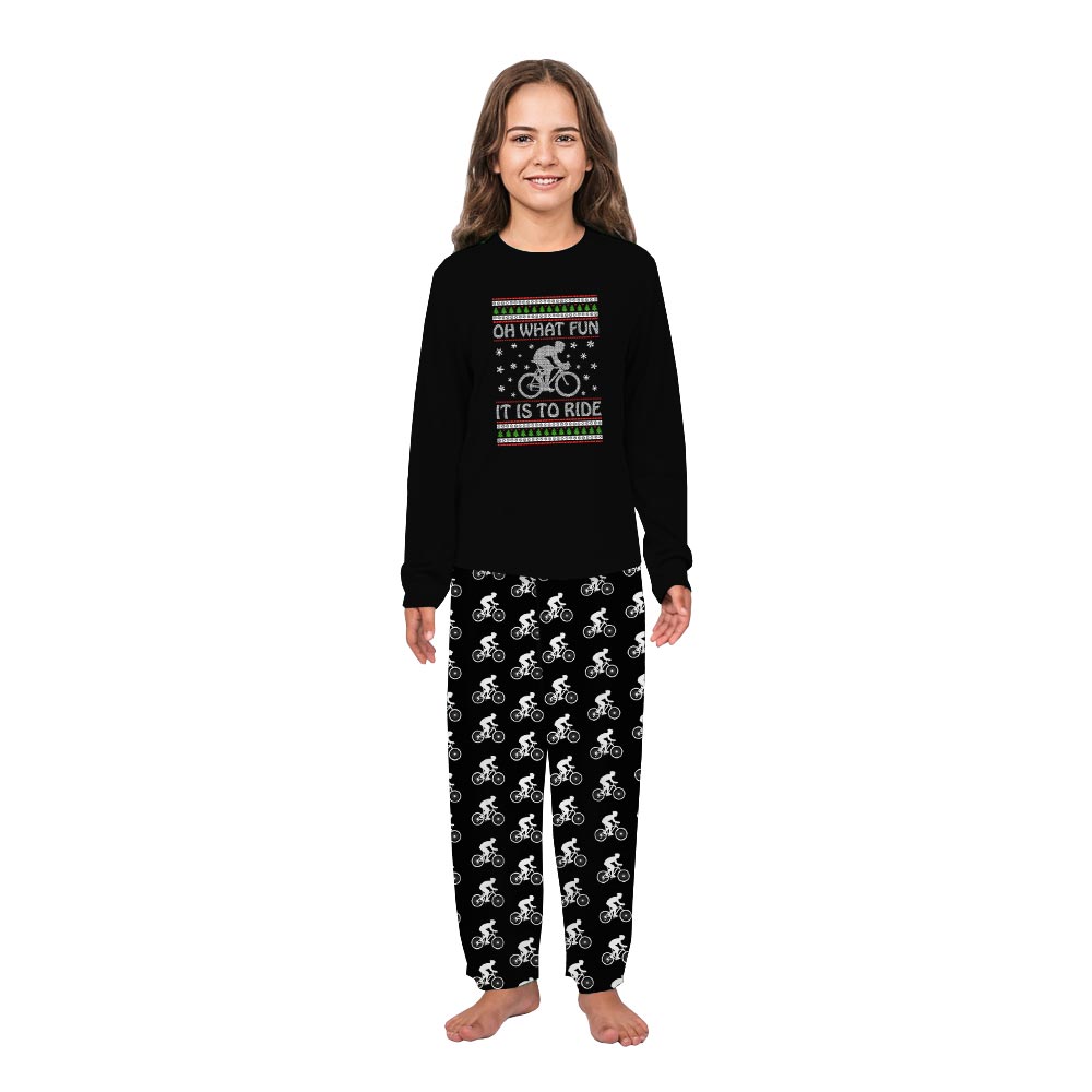Oh What Fun To Ride Bicycle Christmas Plus Size Family Jammies Oh What Fun To Ride Bicycle Christmas Plus Size Family Jammies