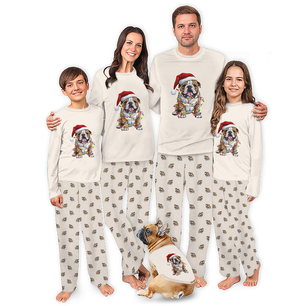 English Bulldog Christmas Pajamas With All Sizes Guaranteed English Bulldog Christmas Pajamas With All Sizes Guaranteed