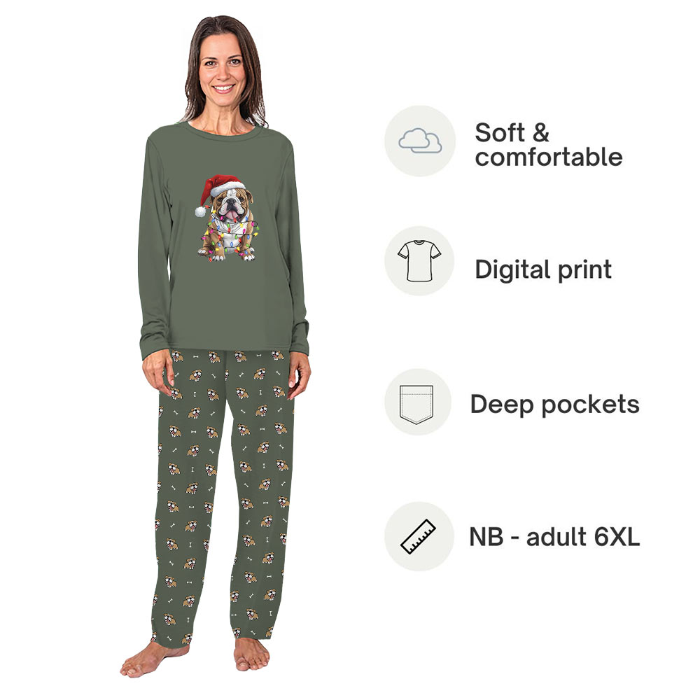 English Bulldog Christmas Pajamas With All Sizes Guaranteed English Bulldog Christmas Pajamas With All Sizes Guaranteed